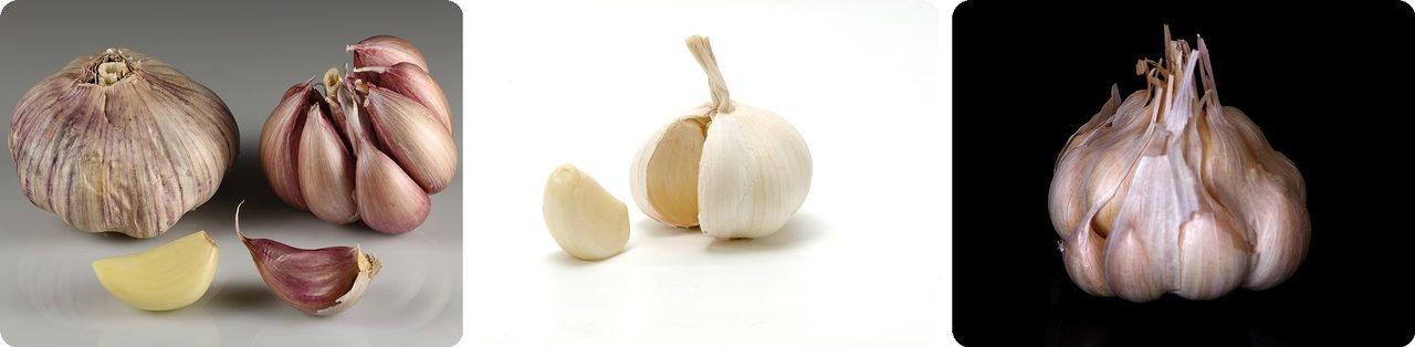 Garlic bulbs and cloves