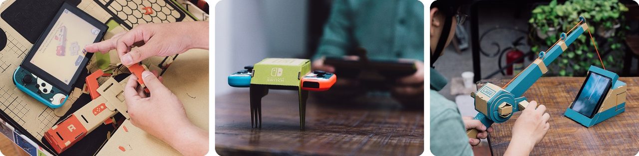 Nintendo Labo cardboard kits: building one, the RC car and the fishing rod
