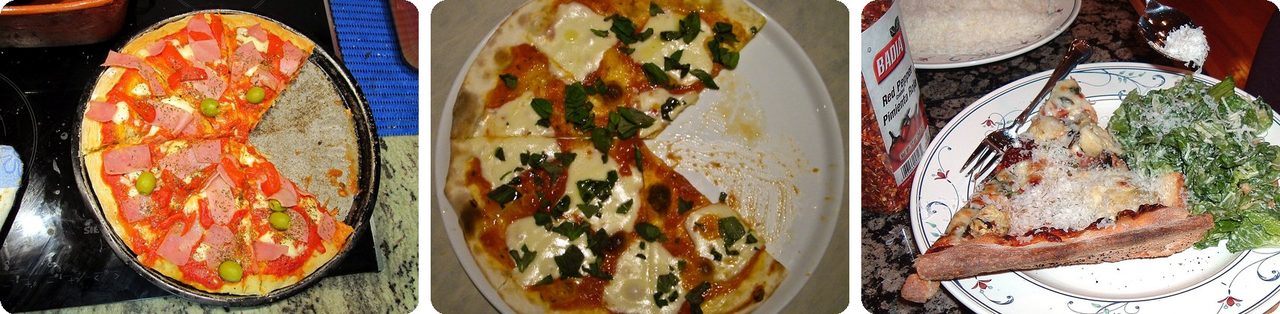 Pizzas with slices missing, the shape that inspired Pac-Man