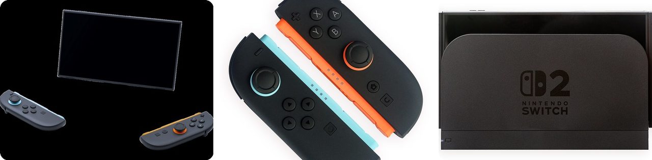 The Nintendo Switch 2 console and its Joy-Con 2 controllers