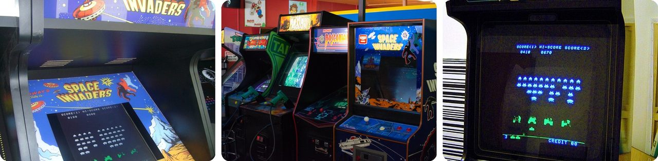 Space Invaders arcade cabinets